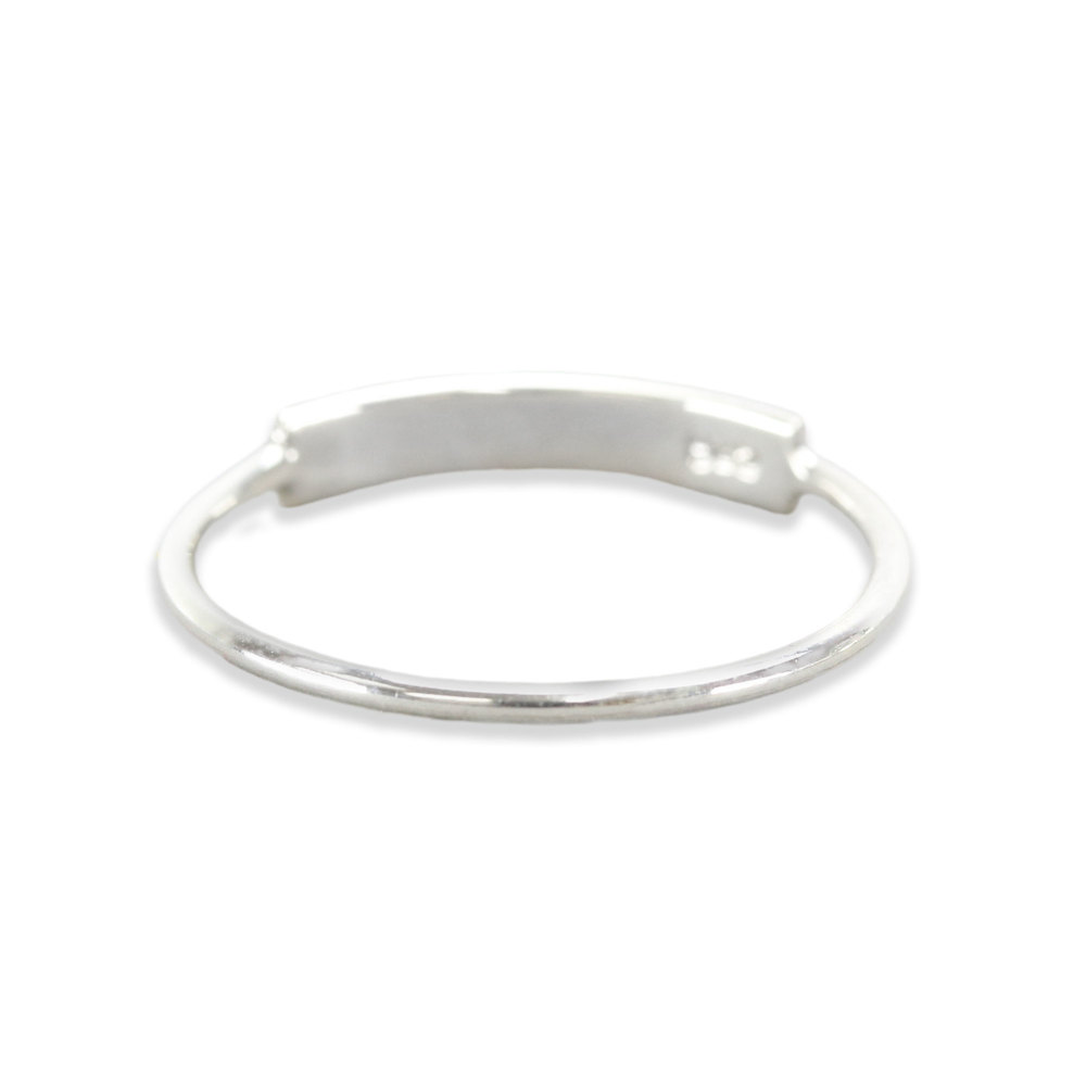 Metal Stamping Blanks Sterling Silver Thin Tab Ring Stamping Blank, SIZE 5.5, *PLEASE READ PRODUCT NOTE